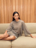 Soft Gauzy Knit T-shirt | Taupe