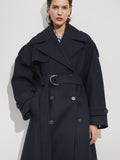 Nelson Italian Twill Trench Coat | Navy