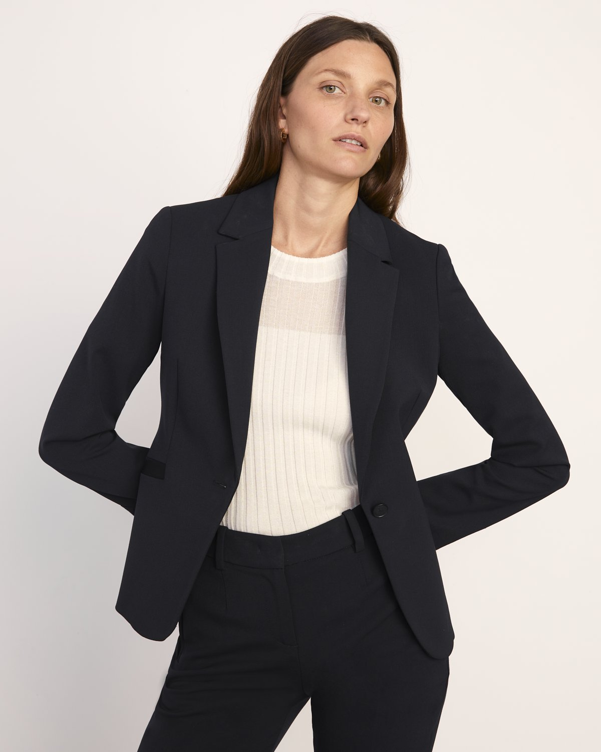 Italian Wool Stretch Paris Jacket | Navy – Jigsaw