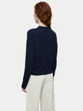 Merino V Neck Cardigan | Navy