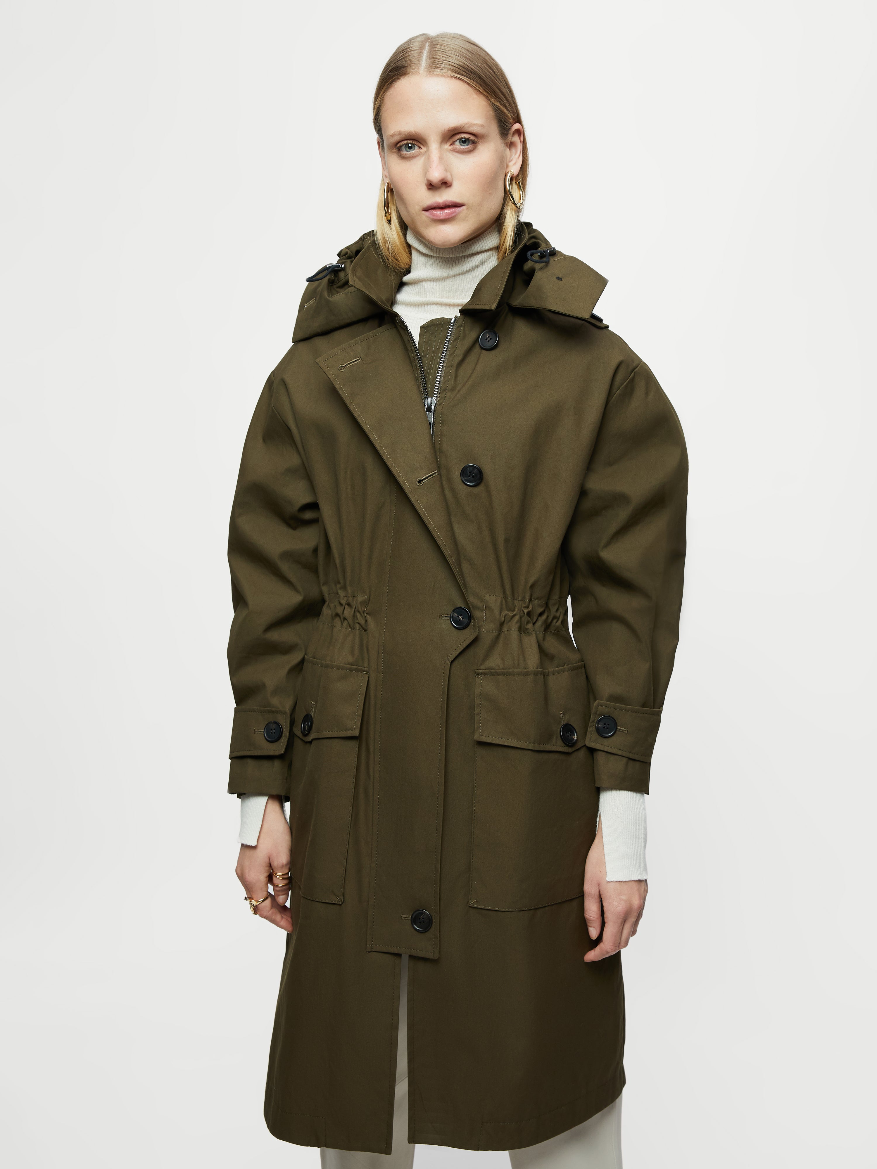 Arden Shell Parka | Khaki – Jigsaw