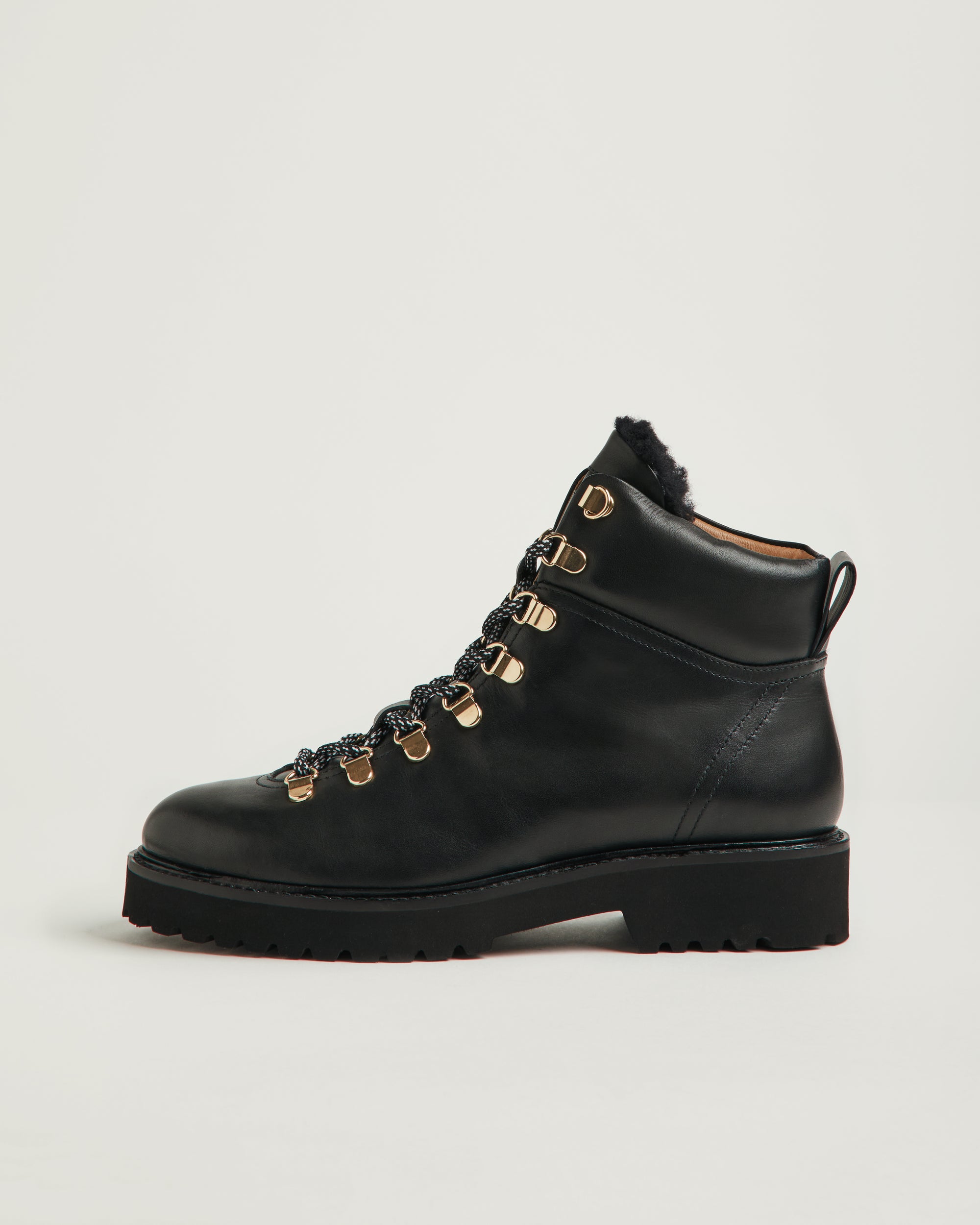 Burnham Leather Lace Up Boot | Black – Jigsaw