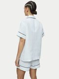 Linen Short Pyjama | White