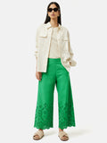 Broderie Beach Trouser | Green