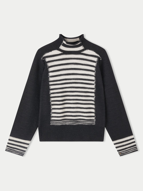 Rustic Stripe Jumper | Black