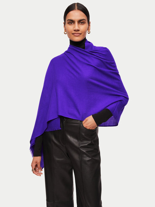 Wool Silk Pashmina | Purple