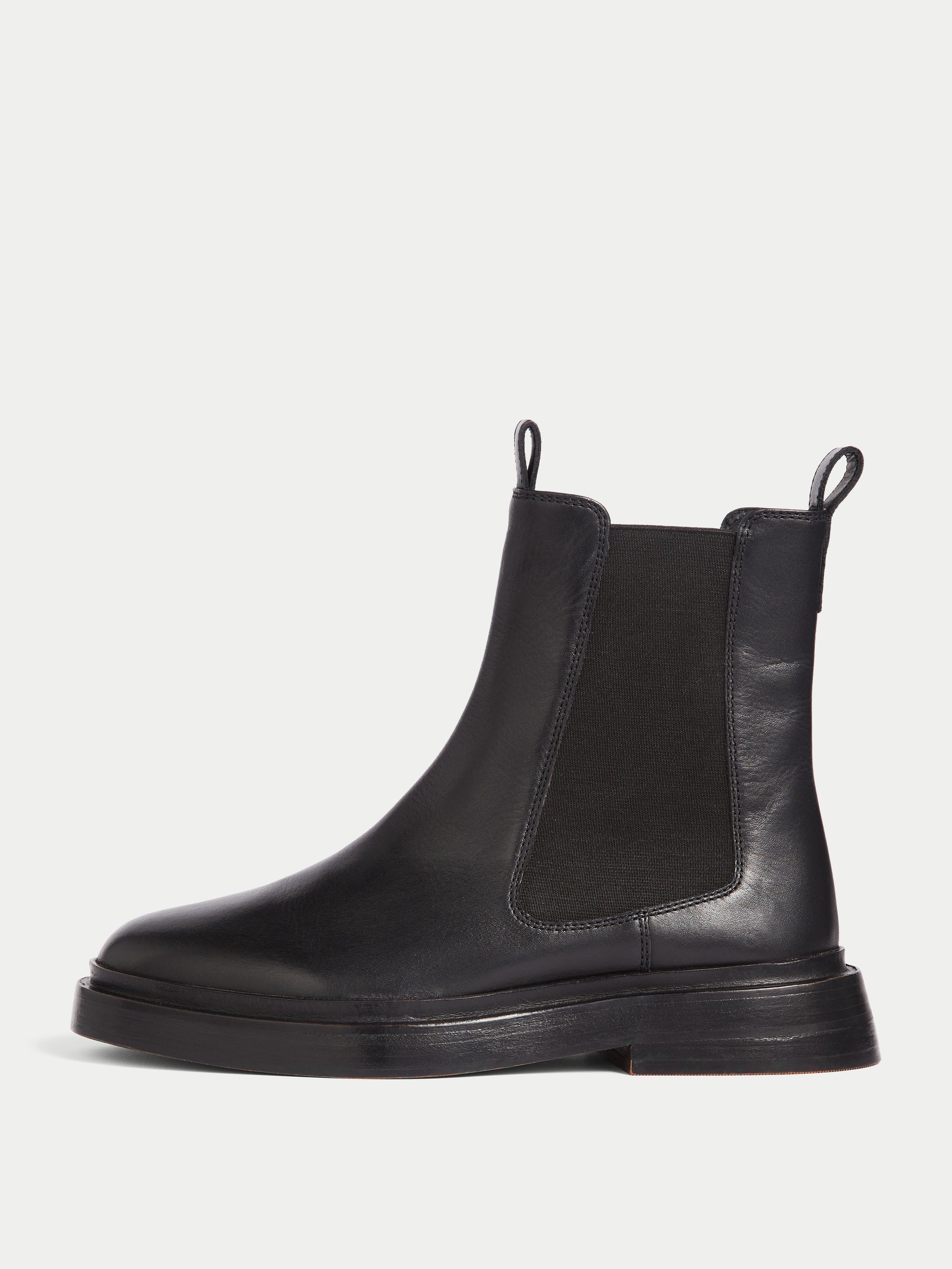 Masham Leather Ankle Boot | Black | Black – Jigsaw