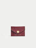 Mille Croc Leather Card Holder | Red