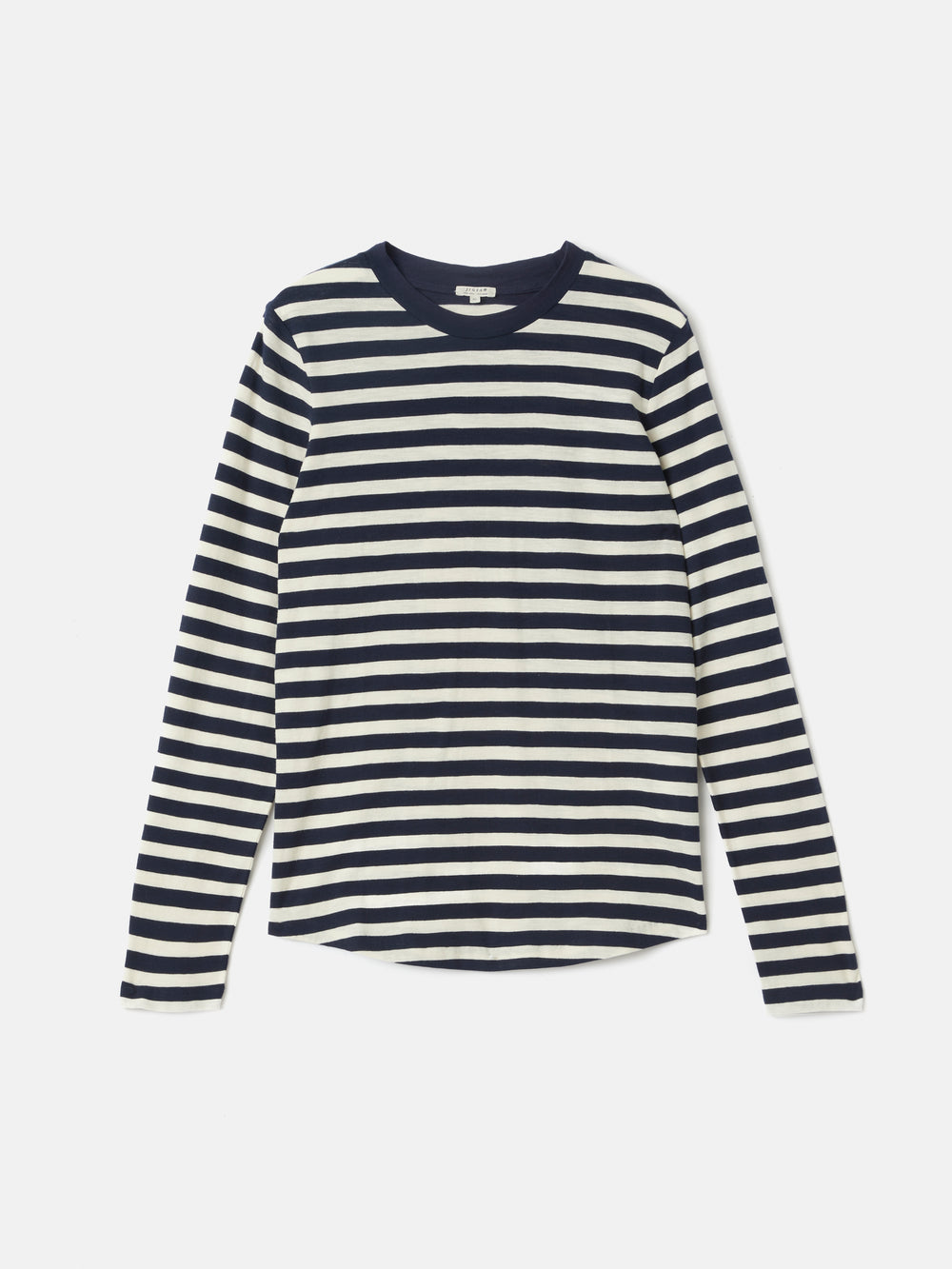 Cotton Slub Stripe Long Sleeve Tee | Navy – Jigsaw