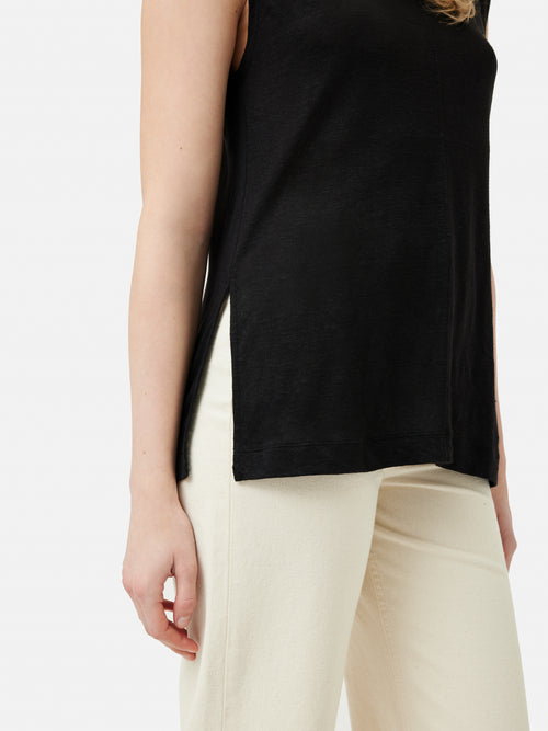 Linen Tunic Tee | Black