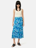 Rave Floral Crinkle Skirt | Blue