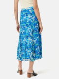 Rave Floral Crinkle Skirt | Blue